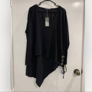 Katies Asymmetric Tunic Top Size M